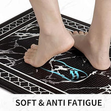 Anti-Fatigue Black and White Modern  Non Slip Washable, Cushioned Kitchen Mats, 18 x 30 Inch