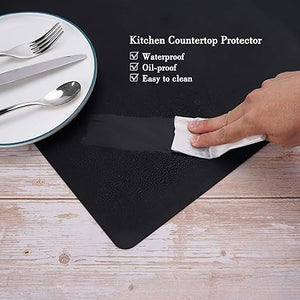 Large Silicone Countertop Protector 25" by 17", Nonskid Heat Resistant Desk Saver Pad, Multipurpose Mat,