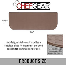 Anti Fatigue Kitchen Mat (17.5" x 32", Dark Grey Wedge) Half Circle Basketweave Design, Non-Slip Cushioned Comfort Chef Mat, Standing Desk Mat/Rug for Relief & Support