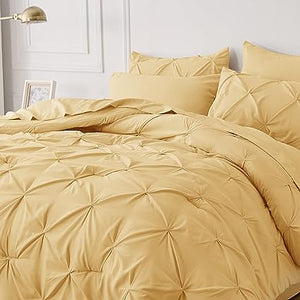 Queen Comforter Set - 7 Pieces, Bed in a Bag with Flat Sheet and Fitted Sheet, Pillowcases & Shams