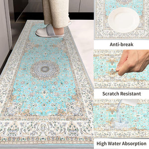 Set of 2 Non-Slip Bohemian Kitchen Runner Rug 63*19.7/31.5*19.7