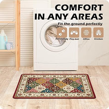 Retro Farmhouse Kitchen Mats for Sink,Cushioned Anti-Fatigue Comfort Kitchen Waterproof Non-Skid,Laundry Area Rugs Runner 17.3"x28"+17.3"x47"