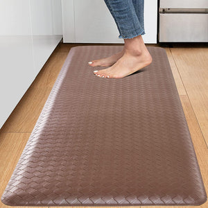 1/2 Inch Thick Cushioned Anti Fatigue Waterproof, Non-Skid & Washable Kitchen Mat - 17.3"x28"- Black