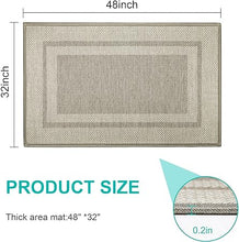 Durable Machine Washable Dirt Trapper Door Mat, Non Slip Absorbent,Low Profile Area Rug for Entrance, Inside, Kitchen, Patio,Laundry Room