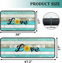 Set of 2 Non-Slip Backing Washable Doormat - 17x47.2 and 17x30 inches.