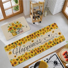 Funny Cactus Kitchen Rugs and Mats Set of 2, Non-Slip Washable Kitchen Sink Mats Holiday Kitchen Decor Doormat+Runner Rug