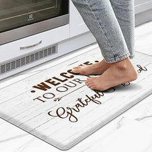 Non Skid Washable Anti Fatigue Mat Waterproof Cushioned Kitchen Matt for Standing 17.3"x29", Farmhouse