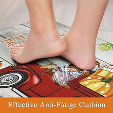 Anti Fatigue Non Slip Waterproof Comfort Standing Mat Christmas Gingerbread Kitchen Mat 2 Pieces,