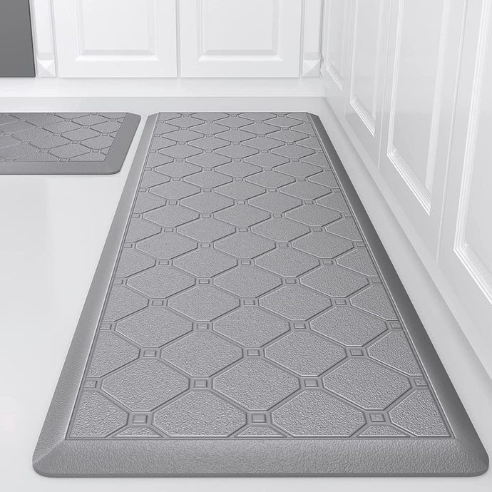 2 PCS Cushioned Anti Fatigue 1/2 Inch Thick Waterproof Non Slip PVC Non Skid Comfort Cushion Kitchen Mats