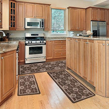 Sets 3 PCS Non Slip Absorbent Washable kitchen mats (Brown,19.7"x47.2"+19.7"x31.5"+19.7" x 59")