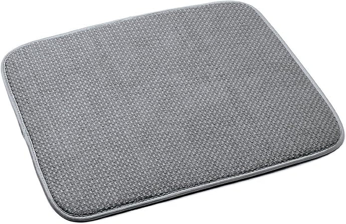 18 by 16-Inch Microfiber Dish Drying Mat, Grey (359G), Pack of 1