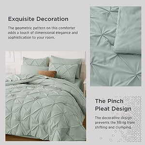 Queen Comforter Set - 7 Pieces, Bed in a Bag with Flat Sheet and Fitted Sheet, Pillowcases & Shams