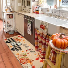 Fall Decor Kitchen Mats Cushioned Anti Fatigue 2 Pieces, 17''x29''+17''x47''