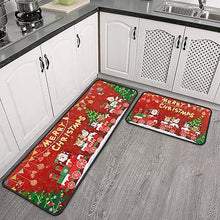 2-Piece Non-Slip Washable Absorbent Microfiber Kitchen Floor Decorative Mat 17 "x47+17 "x30