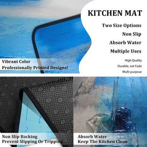 Set of 2 Non-Slip Backing Washable Doormat - 17x47.2 and 17x30 inches.