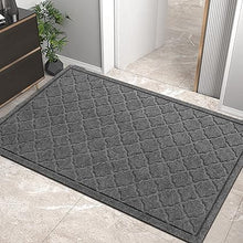 Absorbent Muddy Dirt Resist Welcome Door Mats Outdoor Indoor, Non-Slip Natural Rubber Backing Low Profile Doormat for Entryway, Patio, 30×17, Beige