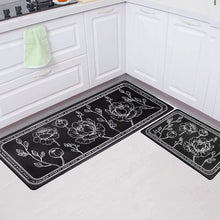 Set of 2- Cushioned Anti Fatigue Kitchen Mat 17"x47"+17"x29",