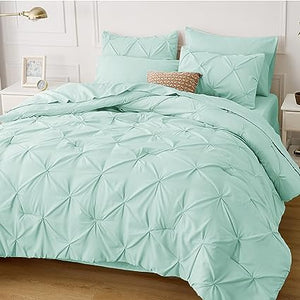 Queen Comforter Set - 7 Pieces, Bed in a Bag with Flat Sheet and Fitted Sheet, Pillowcases & Shams