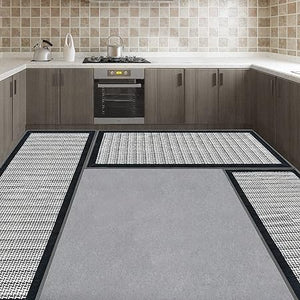 Set of 3, Non-Slip Kitchen Runner Carpet Mats 20X32+20X47+20X59