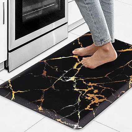 1/2 Inch Thick Anti Fatigue Kitchen Rugs and Mats Cushioned Kitchen Floor Mat Non-Skid Waterproof Kitchen Mats for Standing Desk Office Sink 17.3