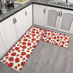 Strawberry Cat Kitchen Mats Set 2 Piece