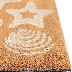 Natura Door Mat - Novelty Designs, Durable Natural Coir & Vinyl Back, 1'6" x 2'6"