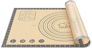 Non Stick  26" x 16" Non-slip Dough Rolling Pastry Mat with Measurement Cookies,Macarons,Bread