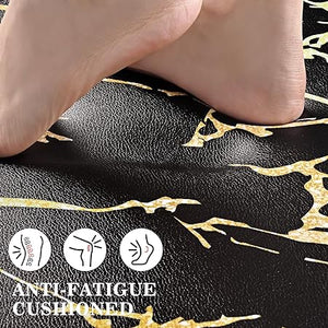 Cushioned Anti-Fatigue Waterproof Non-Slip Kitchen Mats and Rugs, 17''x47'' + 17''x30''