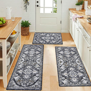 Sets 3 Piece with Runner Farmhouse Rubber Kitchen Mats