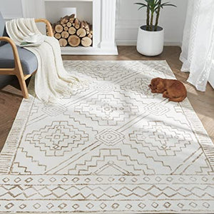 Indoor Mat Geometric Print Floor Cover Thin Carpet Soft Rug