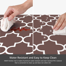 [2 PCS] Anti-Fatigue Kitchen Rug, Waterproof Non-Slip Kitchen Heavy Duty PVC Ergonomic Comfort for Kitchen  , Floor Home, Office, Sink, Laundry,Grey