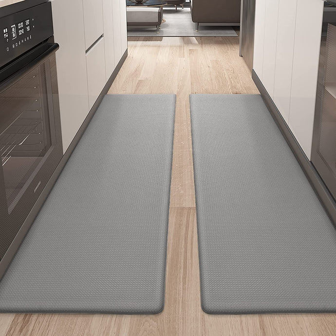 Kitchen Rugs,  Set 2 Piece Kitchen Runner Rug Kitchen Floor Mat, Cushioned Anti Fatigue Kitchen Mat Non Skid Waterproof Comfort Standing Rug, 17