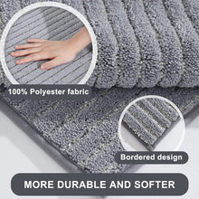 Non Skid Washable TPR Backing 100% Polyester Kitchen Mat Set of 2 Absorbent - 20x30inch/20x48inch