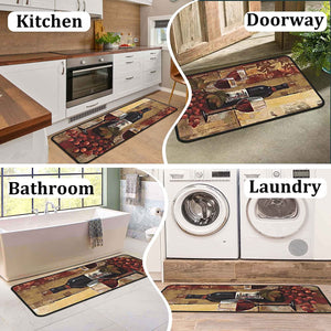 Set of 2 Non-Slip Backing Washable Doormat - 17x47.2 and 17x30 inches.