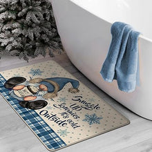 Sunggle Up Gnomies It's Cold Outside Decorative Front Door Mat, 17x29 Inch