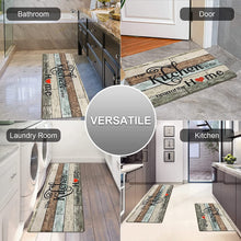 Anti Fatigue Set of 2  Waterproof Non Slip Farmhouse Cushioned Kitchen Mats Set