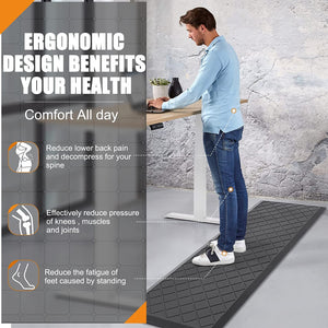 Anti Fatigue Cushioned, Heavy Duty, Non-Skid, Ergonomic Comfort Foam Kitchen Mat 2 PCS,