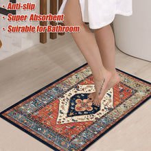 2 PCS Boho Super Non-Slip, Non Skid Washable Kitchen Rugs and mats - (17"x 47" and 17"x 30")