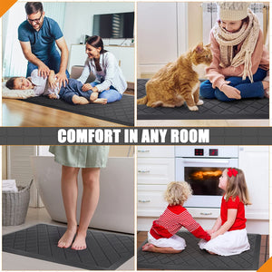 Anti Fatigue Cushioned, Heavy Duty, Non-Skid, Ergonomic Comfort Foam Kitchen Mat 2 PCS,