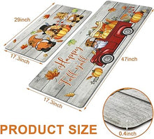 Anti Fatigue Non Slip Waterproof Comfort Standing Mat Christmas Gingerbread Kitchen Mat 2 Pieces,