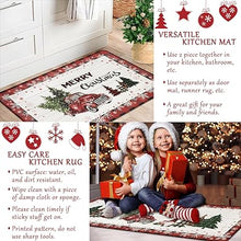 Anti Fatigue Non-Slip Christmas Memory Foam Thick Cushioned Waterproof Wipeable Kitchen Mat Set of 2, 17"×28" and 17"×47"