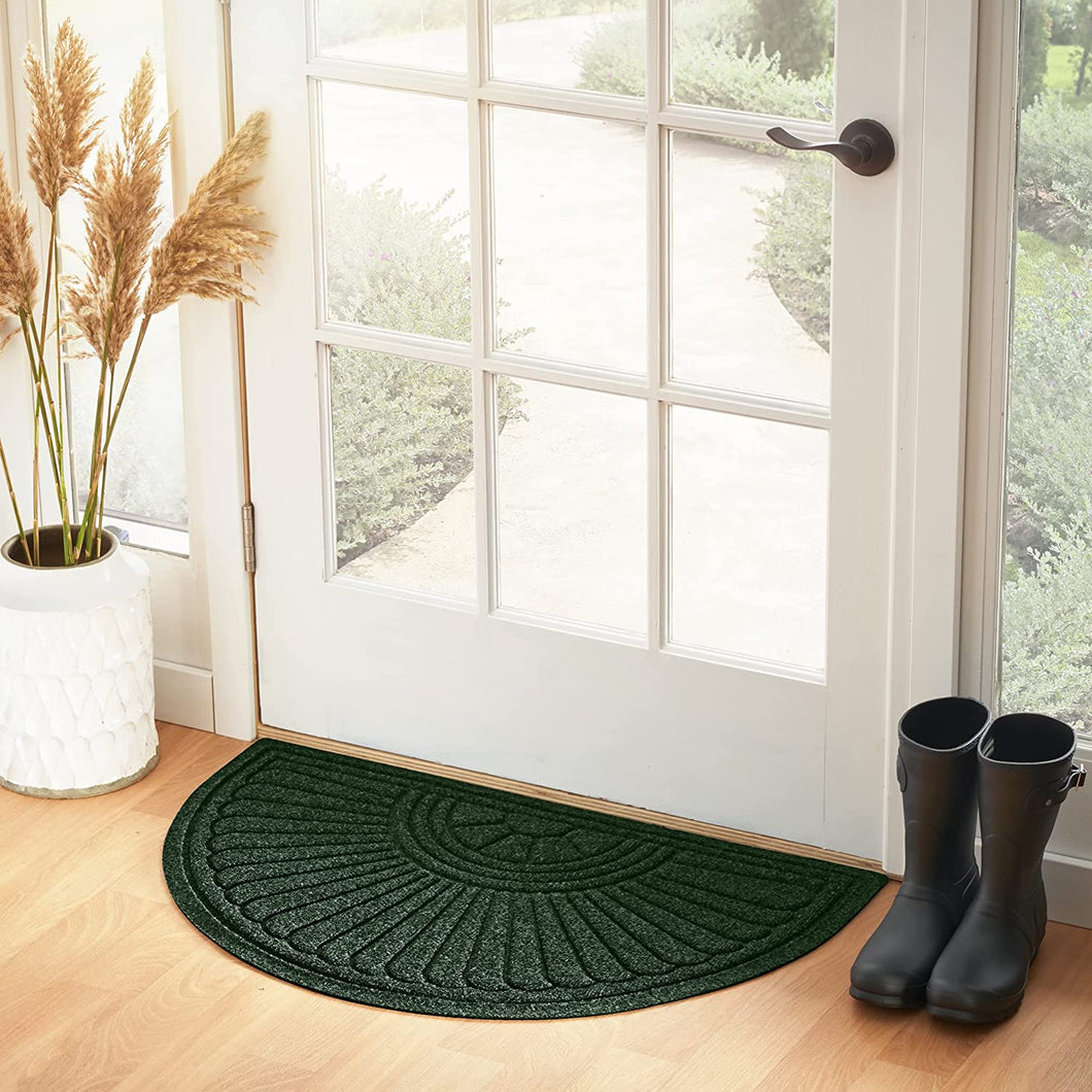 Front Door Mat Outdoor Entrance Heavy Duty Doormat Half Circle Rug for O