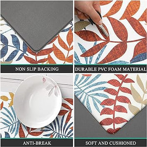 Anti Fatigue Kitchen Mats for Floor 2 Piece Set,