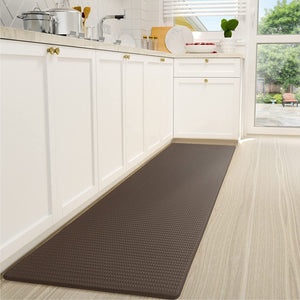 Anti-Fatigue Non Skid Waterproof Comfort Standing Rugs, Memory Foam Kitchen mat, 17"x79", Black