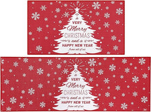 Non-Slip Decorative Xmas Holiday Snowflake and Christmas Deer Kitchen Mat 2 Pieces, 17"x29"+17"x47"