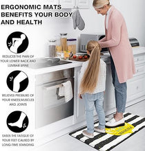 Non Skid Washable Anti Fatigue Mat Waterproof Cushioned Kitchen Matt for Standing 17.3"x29", Farmhouse