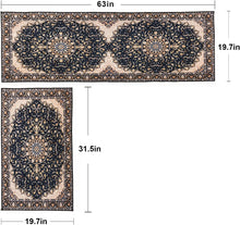 Set of 2 Non-Slip Bohemian Kitchen Runner Rug 63*19.7/31.5*19.7