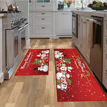 Rooster Colorful Chicken Non-Slip Washable Microfiber Kitchen Carpet 17x47+17x30 Inches