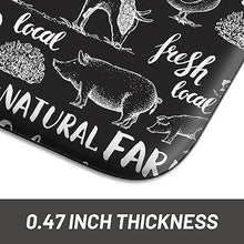 Non Skid Washable Anti Fatigue Mat Waterproof Cushioned Kitchen Matt for Standing 17.3"x29", Farmhouse