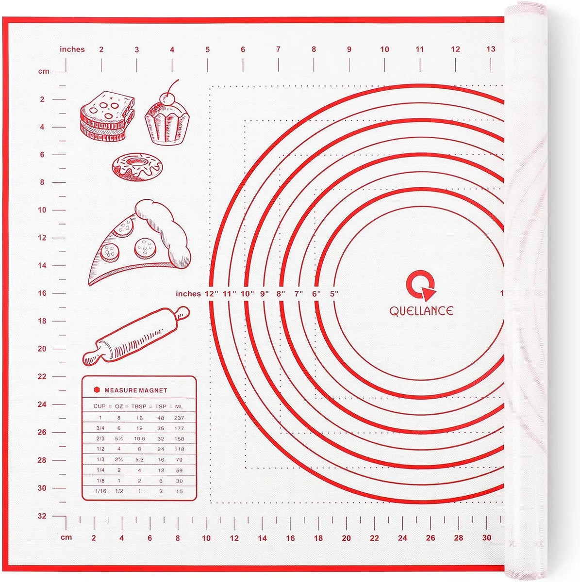 Baking Mat for Rolling Dough Non Slip Extra Large with Measurement, Ki –  Modern Rugs and Decor